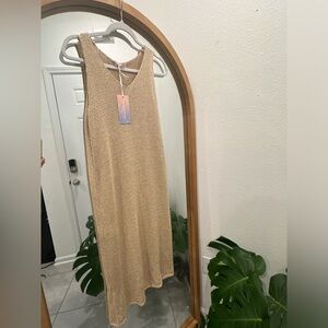 CROCHET DRESS MADE IN ITALY GOLD